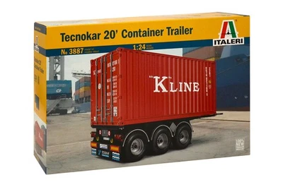 1:24 Italeri 20' Container Trailer Kit IT3887 Modellino - Immagine 1 di 2