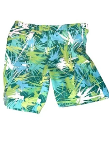 Pantalones cortos de golf Loudmouth verde azulado para hombre 36 palma frawns - Imagen 1 de 5