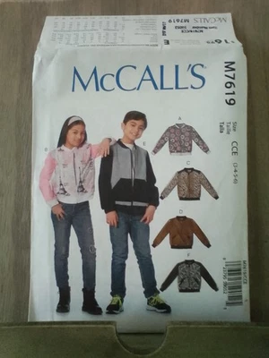 McCall's M7619  CCE - Children's Jackets Patterns - Size 3-6 New Uncut FF - Image 1 of 4