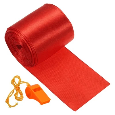 5cmx10m Finish Line Satin Ribbon Athletic Sprint Run Race Belt with Whistle - Image 1 of 4