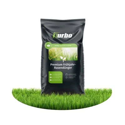 Turbogrün Premium Frühjahr Langzeitdünger Rasendünger 10kg für sattgrünen Rasen - Bild 1 von 4