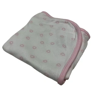 Precious Firsts by Carter’s Babydecke weiß rosa Herz Baumwolle Stretch Jersey - Bild 1 von 7