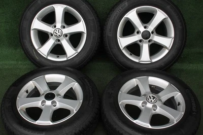 Orig. VW Golf 5 6 7 Touran Caddy Alufelgen 1T1071495A Winterräder 195/65 R15 91T - Bild 1 von 4