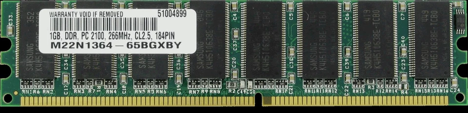 39M5869 IBM 4GB (1 X 4GB) PC2-4200 CL4 ECC DDR2 DIMM 240-pin - Image 1 of 1