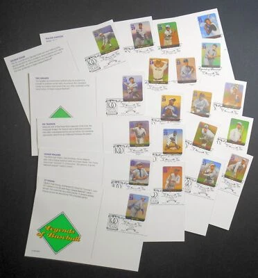 2000 Legends of Baseball 20 Postal Cards 20c Sc UX337-UX356 FDC Fleetwood cachet - Image 1 of 4