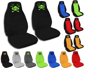 Juego de fundas de asiento de coche delanteras para MAZDA MX-5 MIATA 1990-2020 diseño de tatuaje de calavera - Imagen 1 de 12