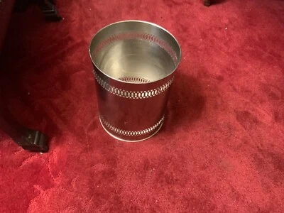 Cesta de basura vintage de latón macizo Gatco Foto 1 de 4