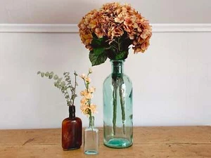 BACK IN STOCK! Assorted Vintage Aqua Blue Glass Bottle | Farmhouse Decor - Picture 1 of 10