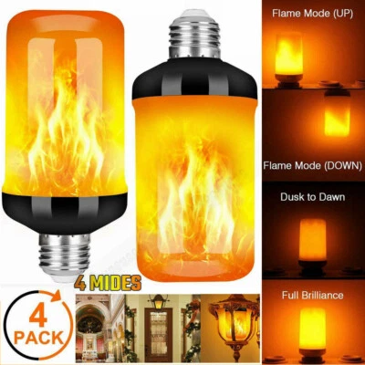 2/4× LED Flamme Glühbirne Lampe Licht Flackerlicht Flammeneffekt Feuer Birne E27 - Bild 1 von 4