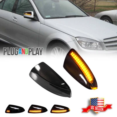 2x LED Dynamic Side Mirror Signal Light For Mercedes Benz W164 ML350 ML450 ML500 - Image 1 of 4