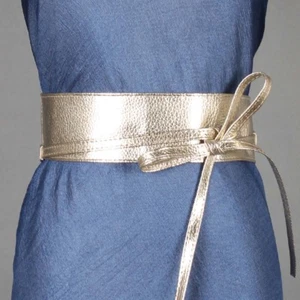 Lady Women Wide Faux Leather Corset Waistband Dress Flashion Waist Belt - Picture 1 of 12