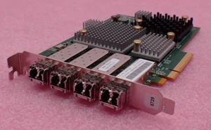 IBM Emulex LPE12004 8Gb Quad Port FC Host Bus Adapter HBA - 00WT000 + 4x 8Gb SFP - Picture 1 of 6