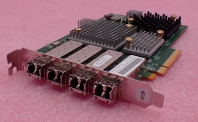 IBM Emulex LPE12004 8Gb Quad Port FC Host Bus Adapter HBA - 00WT000 + 4x 8Gb SFP - Image 1 of 4
