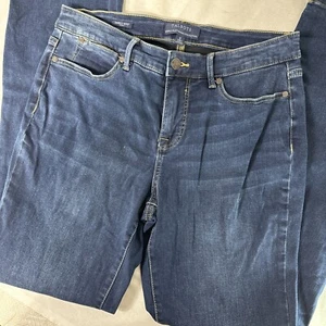 Talbots Jeans Women's 6 Blue Curvy Barely Boot Simply Flattering 5-Pocket Denim - Picture 1 of 14