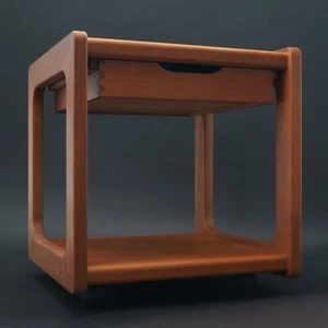 Vintage Side Table Teak with Drawer And on Casters Salin, Nyborg 1.AIO - Picture 1 of 10
