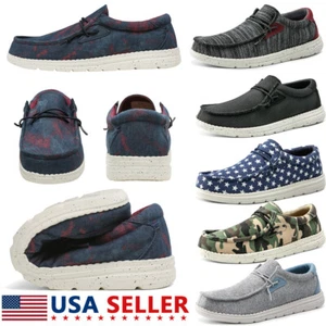 Men Casual Slip-on Loafers Breathable Lightweight Daily Travel Shoes Multi-Color - Picture 1 of 17