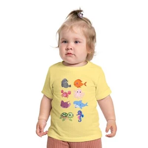 Infant Sea Creatures T-Shirt - Adorable Ocean Animal Design - Picture 1 of 17