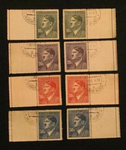 Adolf Hitler Occupation Böhmen & Mähren, 3rd. Reich,WW2, 107 LW-110 LW r+l used - Picture 1 of 1