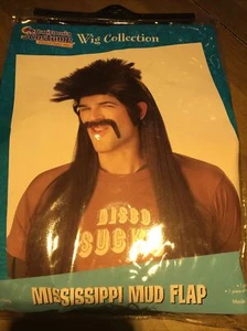 Mississippi Mudflap & Moustache Halloween Costume Wig - Picture 1 of 2
