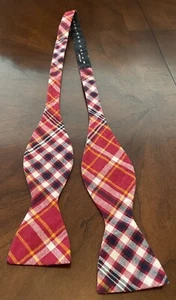 Red Hand Made 100% Cotton Men’s Bow Tie Made In China - Picture 1 of 4