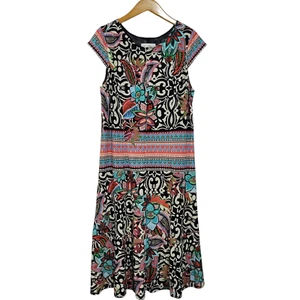 Joseph Ribkoff Etuikleid Damen 14 Blumen Mix Print Boho Fee exzentrisch - Bild 1 von 5