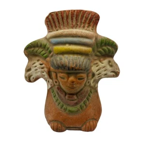 VTG Mayan Terracotta Clay Pottery Mexican Folk Art Figurine Sculpture 4” Eagles - Picture 1 of 8