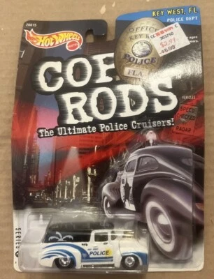 Hot Wheels Cop Rods Series 2 ‘56 Ford Truck Key West Police 1:64 1999 Real Rider - Image 1 of 2