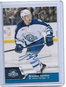 14-15 UPPER DECK AHL BRENDEN KICHTON AUTO 