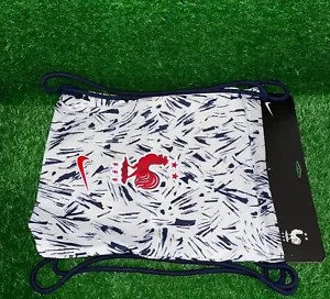 Nike France FFF Soccer Gym Drawstring Training Bag White Blue Red CN6953-100 - Picture 1 of 3
