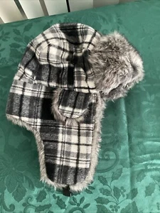 Flannel Soft Faux Fur Ear Flap Hat Winter Ski Trooper Trapper Hat - Picture 1 of 4