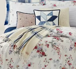 Funda nórdica Ralph Lauren Addison roja, rosa, azul floral KING algodón - Imagen 1 de 8