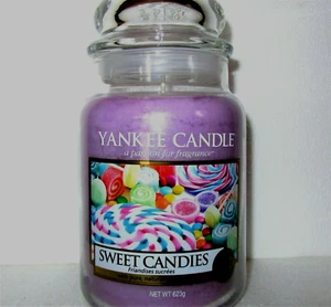 Yankee Candle Easter "SWEET CANDIES"~ European ~ Large 22 oz. ~ WHITE LABEL~ NEW - Picture 1 of 3