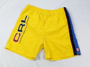 Chaps Ralph Lauren Mens Vintage Yellow Swim Shorts Size XL - Picture 1 of 8