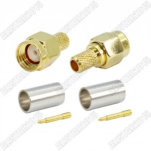 30x SMA macho enchufe conector RF soldadura para cable coaxial LMR200 LMR-200 - Imagen 1 de 4