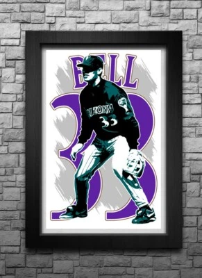 JAY BELL art print/poster ARIZONA DIAMONDBACKS FREE S&H! JERSEY B2G2 - Image 1 of 4