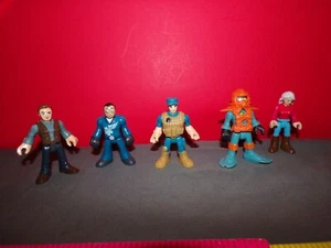 Jurassic World Park Uni and Amblin Action Figures Mattel OWEN BLUE HAT & GIRL +2 - Picture 1 of 5