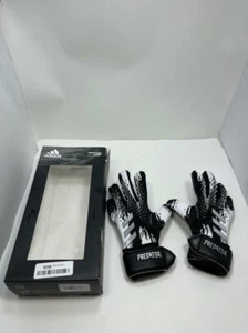 adidas Unisex-Adult Predator 20 League Goalie Gloves Black/White/Silver Metallic - Picture 1 of 6