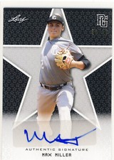 MAX MILLER 2020 Leaf Perfect Game PG Black AUTO /50 BAYLOR