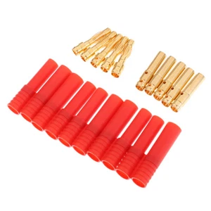 5Pair HXT 4mm Banana Bullet Connectors Plugs Gold Plated for RC Battery EC2 - Picture 1 of 9