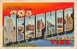 # A587 MEMPHUS, TN.    CARTA GRANDE LINO POSTAL  - Imagen 1 de 2