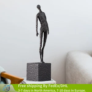 Abstract Metal Sculpture Standing Man Metal Statues For Home Decor Ornaments - Picture 1 of 10