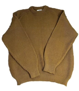 Vintage T.N.T Robert Bruce Mustard Yellow Mens Sweater Size Large Wintuk Orlon - Picture 1 of 6