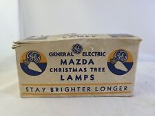 10 General Electric GE Mazda Christmas Tree Lamps Lot Box Mixed Colors Untested