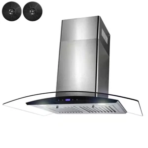 30 In. Convertible Kitchen Wall Mount Range Hood In Stainless Steel With Tempere - Picture 1 of 12