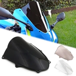 For 2017-2024 GSXR1000 Double Bubble Windscreen Windshield Wind Deflector Black - Picture 1 of 7