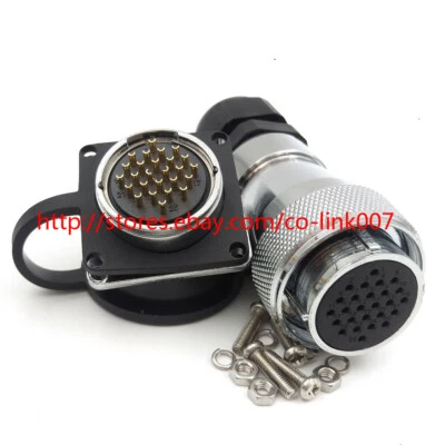 WS28 26Pin Waterproof Connector,5A 250V Aviation Industrial Bulkhead Connector - Image 1 of 4