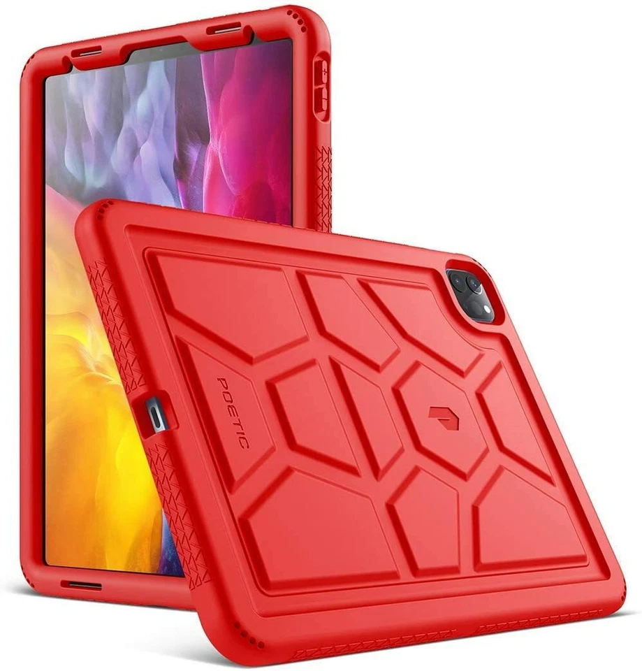 Poetic for iPad Pro 11 (2020) Tablet Case Soft Silicone Protective Cover Red