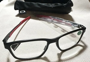 Nuevo marco de gafas Oakley Metalink OX8153-0655 negro satinado rojo 55-17-136 con bolsa - Imagen 1 de 6