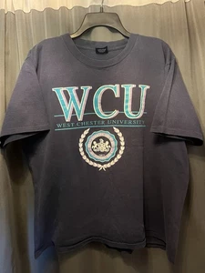 Vintage West Chester University Jansport Blue Single Stitch Graphic Shirt Sz XL - Picture 1 of 8