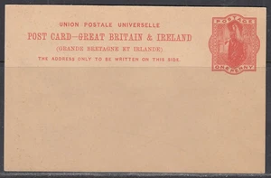 Gran Bretaña - Tarjeta estacionaria 1p sin usar - Imagen 1 de 1
